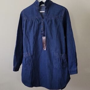 Blue Denim Tunic Top
